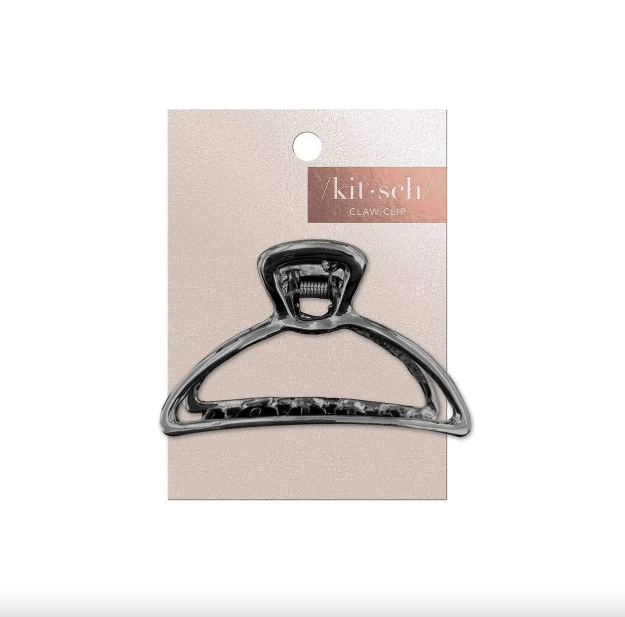 Kitsch Open Shape Claw Clip - Hematite