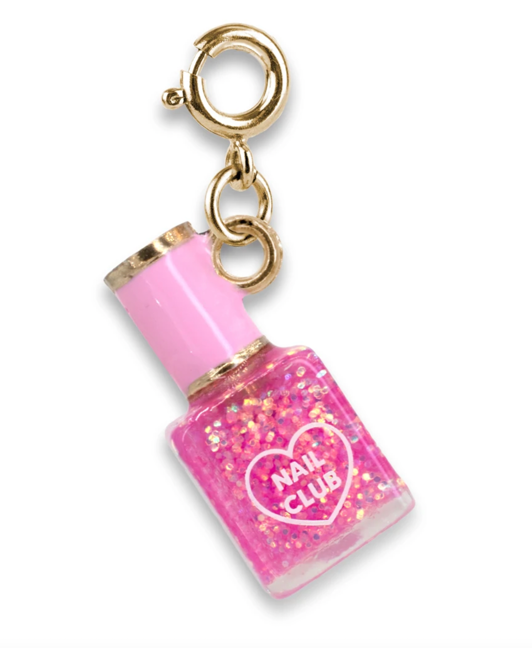 Charm-Anhänger für Nagellack mit goldenem Glitzer