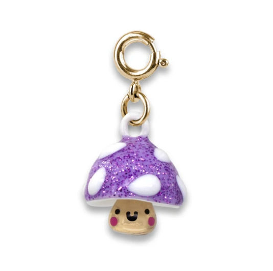 CHARM IT! Gold Glitter Mushroom Charm