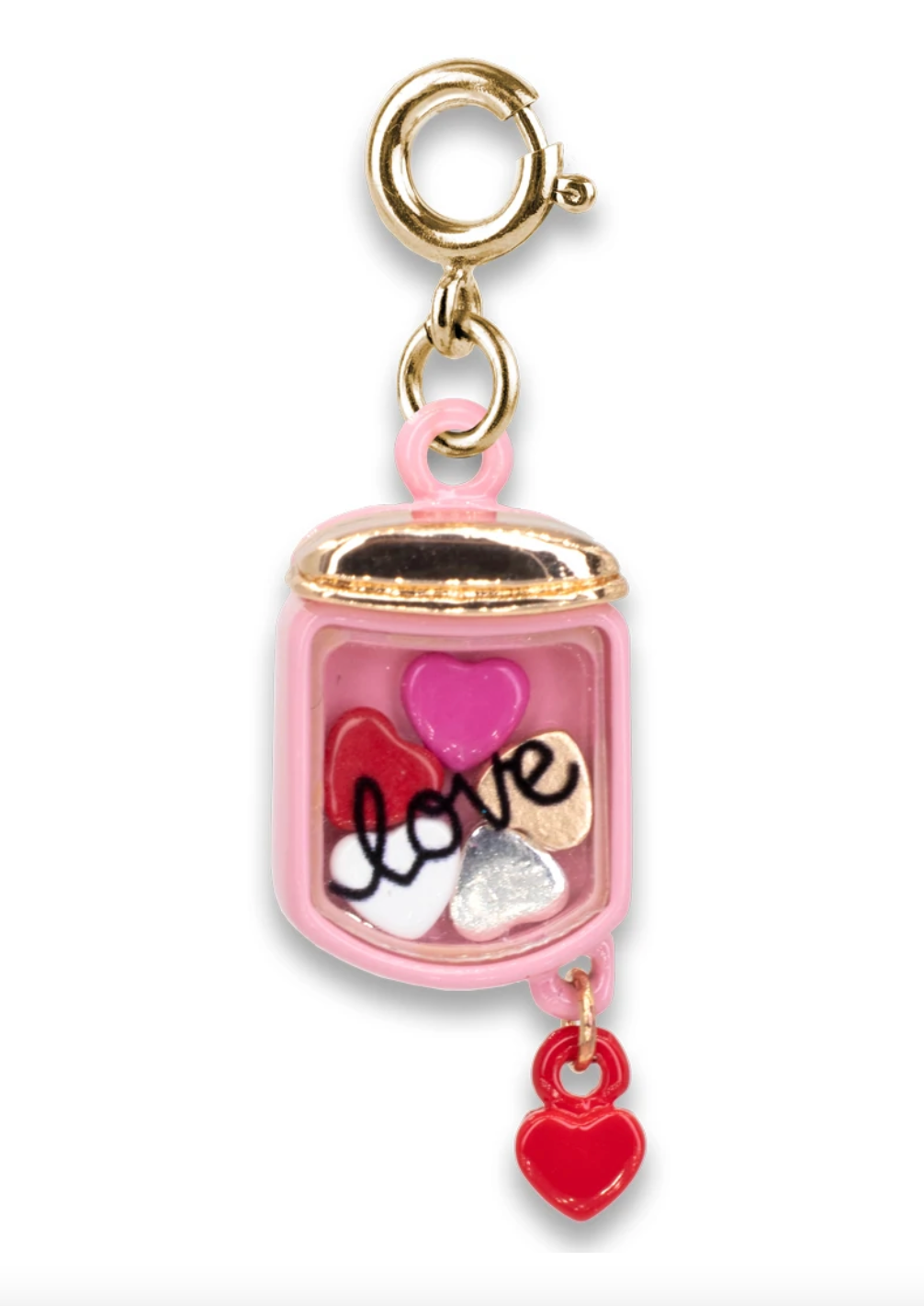 CHARM IT! Gold Jar of Hearts Shaker Charm