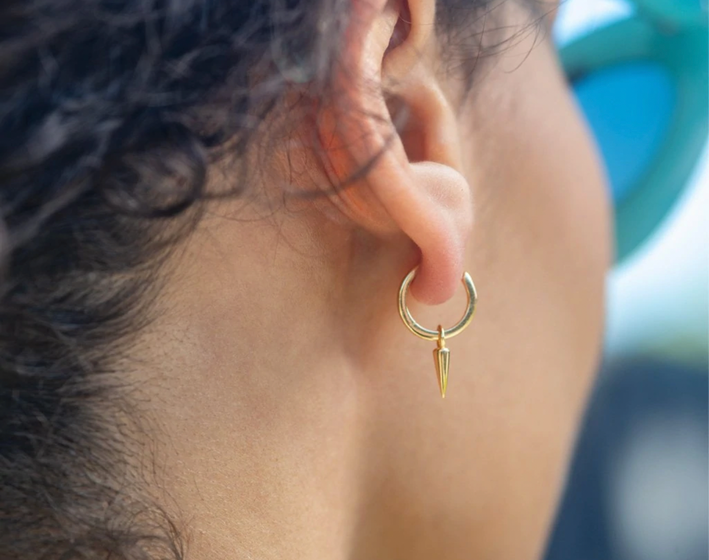 Kris Nations Spike Huggie Hoop Earrings