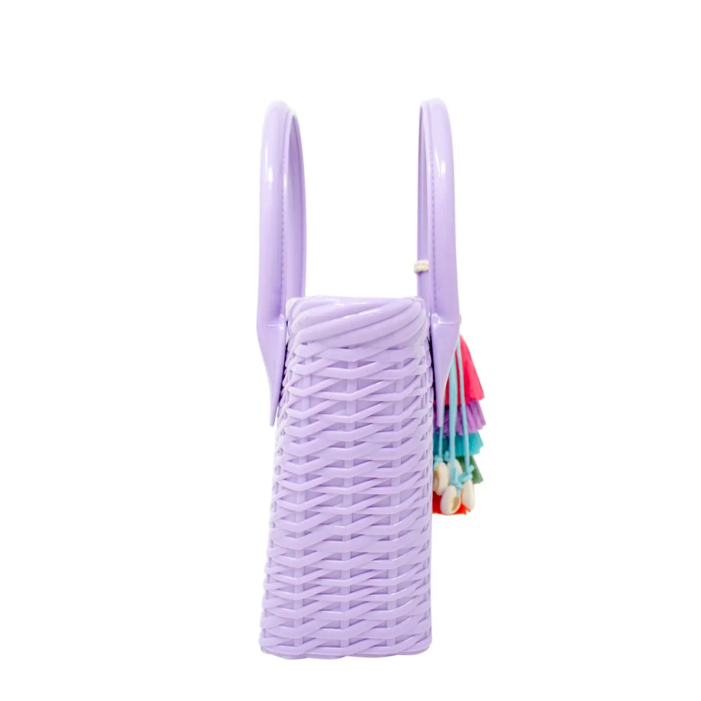 Jelly Basketweave Tote Bag - Lavender