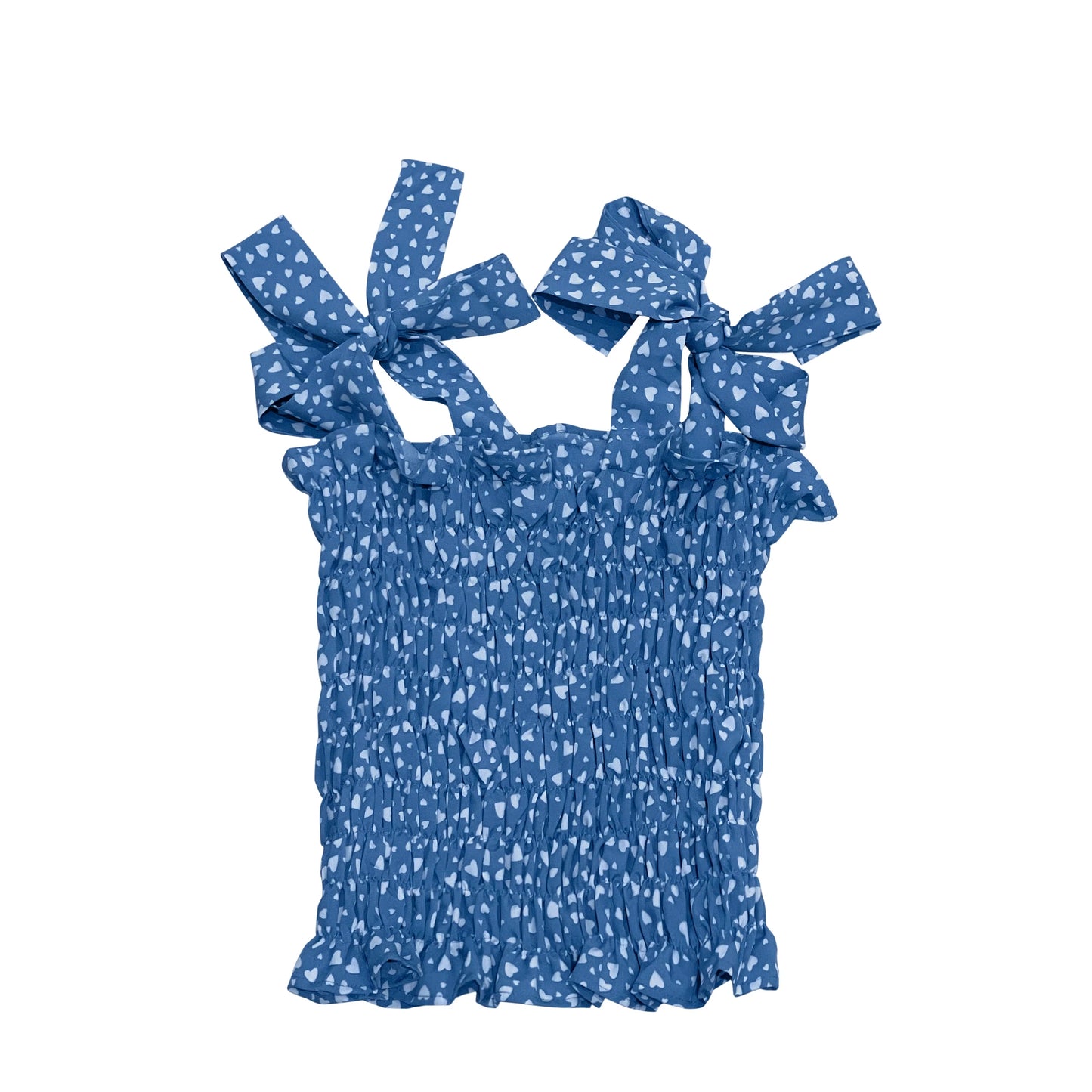 Little Olin Heart Ruffled Smocked Top