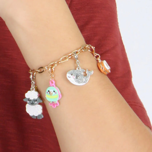 Charm-Anhänger „Schaf“ mit Glitzersteinen