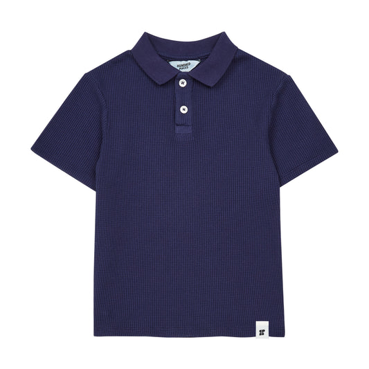 Hundred Pieces – Waffel-Poloshirt
