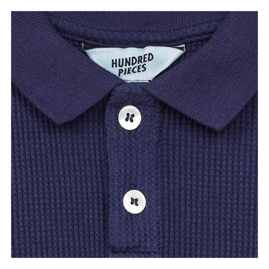 Hundred Pieces – Waffel-Poloshirt