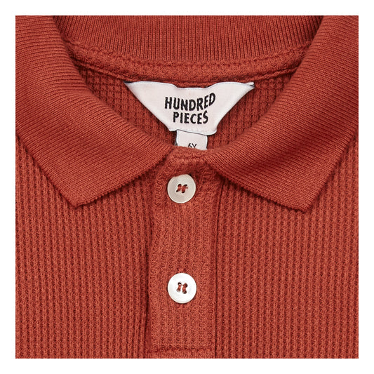 Hundred Pieces – Waffel-Poloshirt