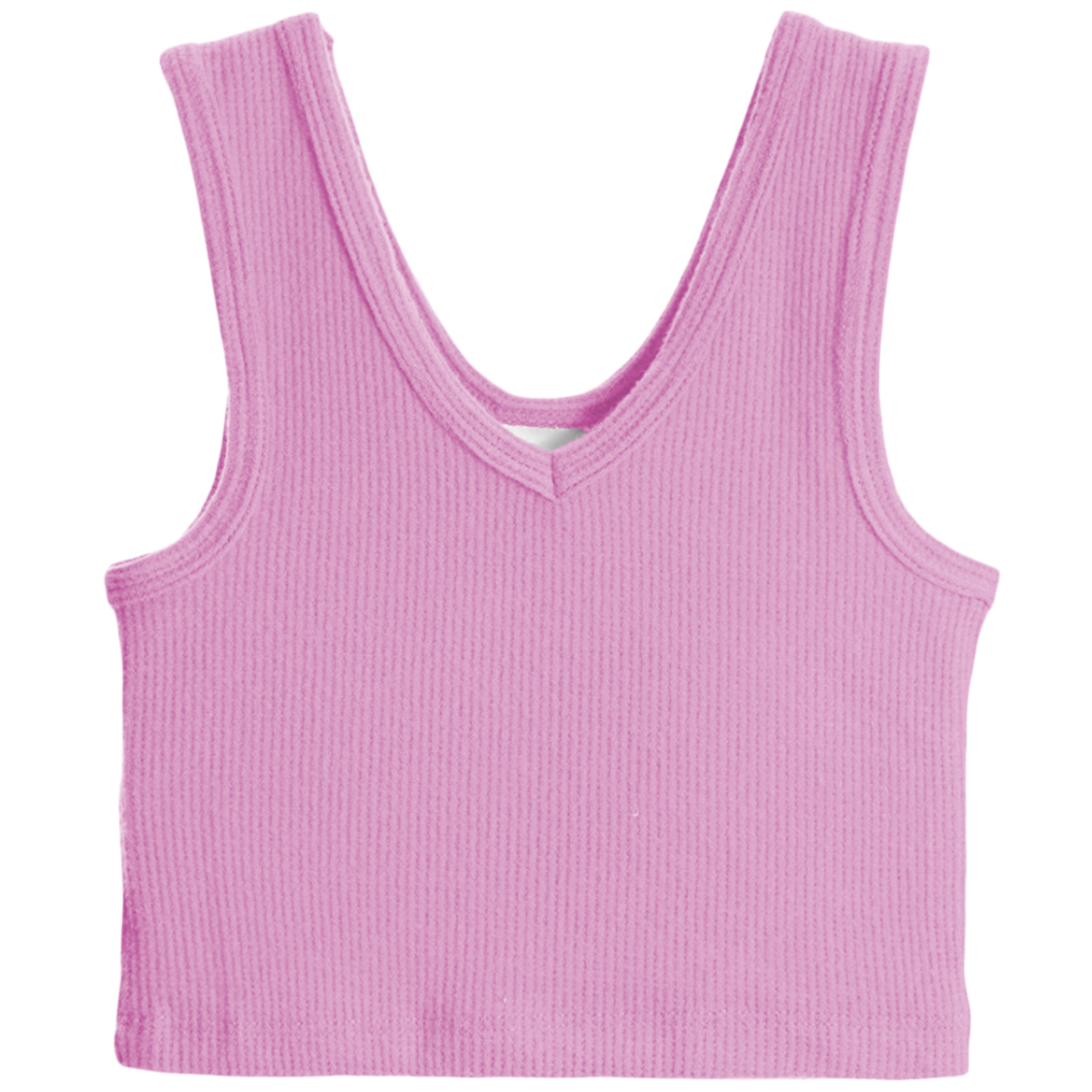 Suzette Girls Super Soft Waffle Brami Tank | Pink