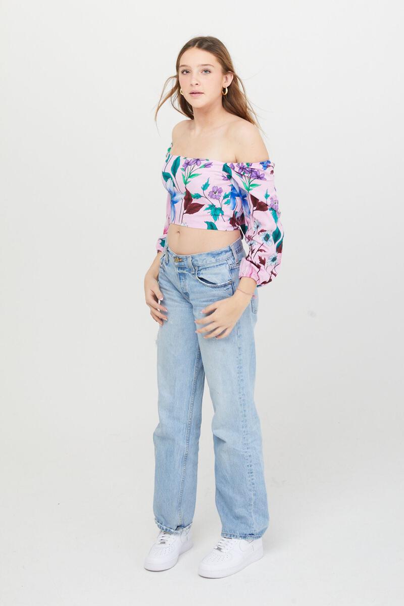 Theme NYC Zoe Top | Pink Florals