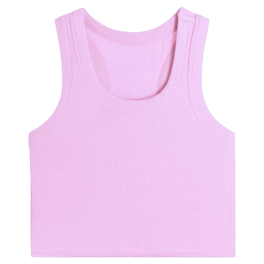 Suzette Girls Ribbed Tank Top  | Pink