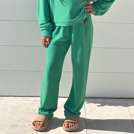 Suzette Cuddle Soft Straight Leg Pant | Gucci Green