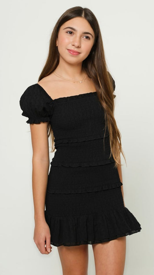 Summer Loving Milou Smocked Dress | Black