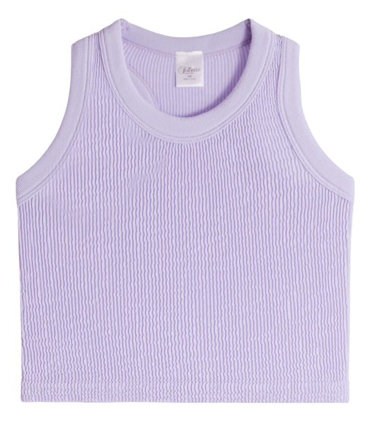 Girls Sleeveless Smocking Tank | Lavender
