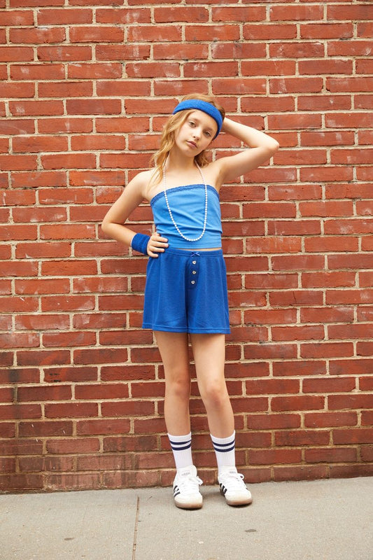 Theme NYC Alexa Camp Blue Tube Top