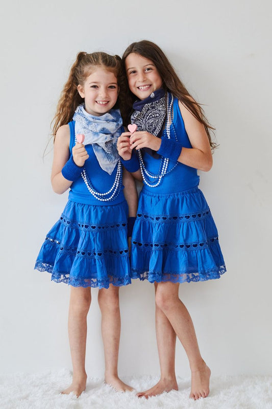 Theme NYC Sofia Camp Blue Mini Skirt