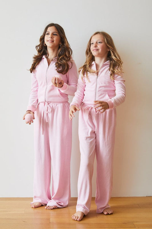 Theme NYC Elle Pink Cherry Terry Zip Hoodie