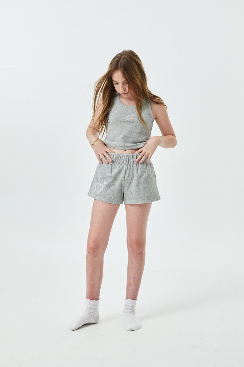 Theme NYC Sammie Grey Heart & Arrow Terry Tank