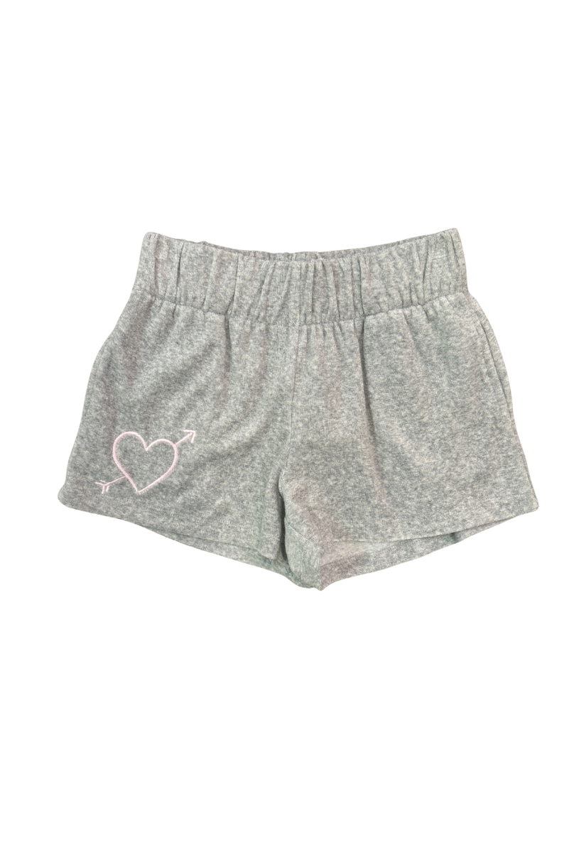 Theme NYC Sammie Grey Heart & Arrow Terry Shorts