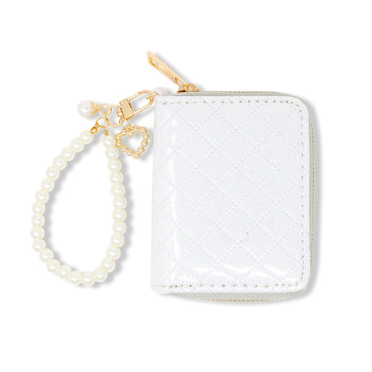 Sparkle Quilted Wallet Holiday Edition | White