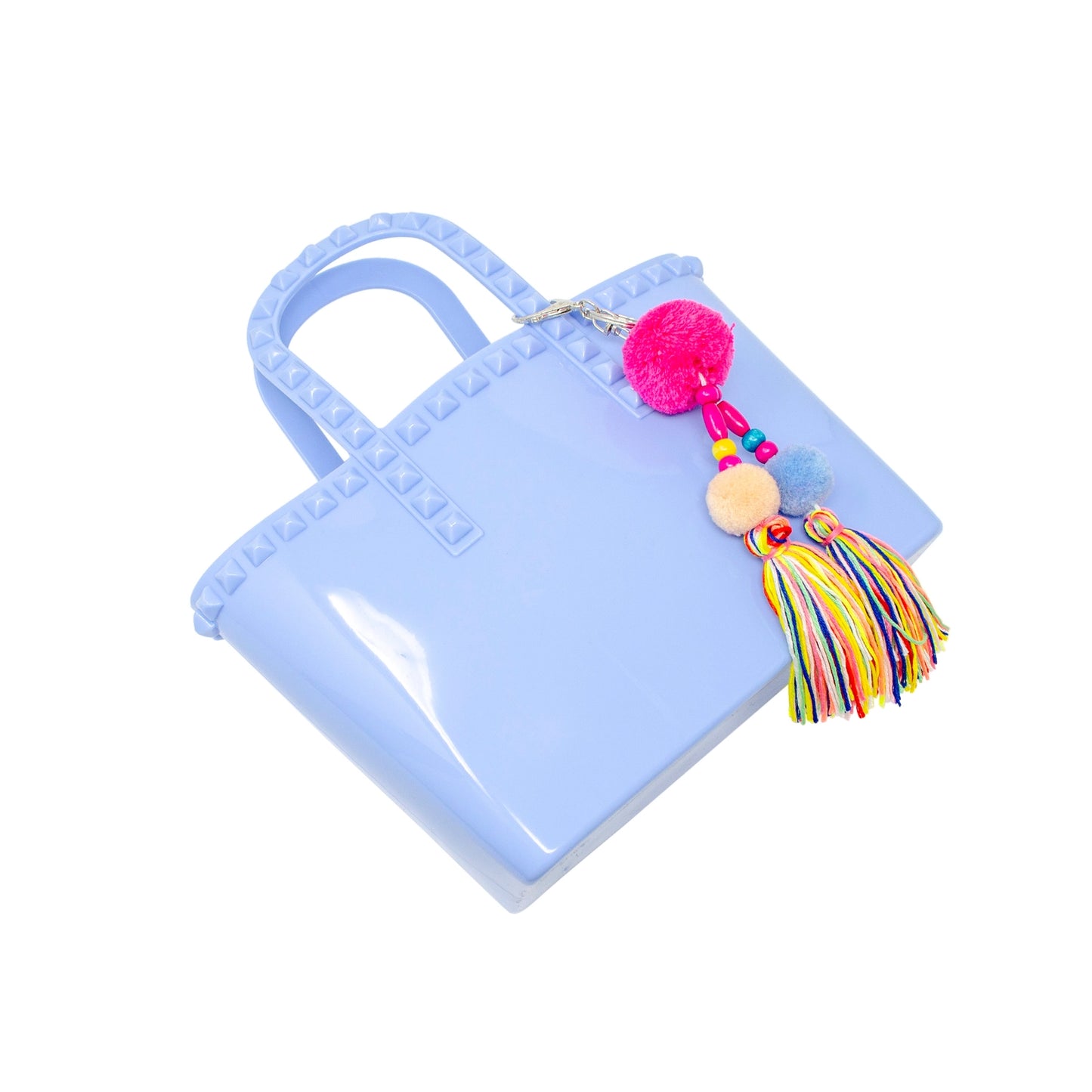 Jelly Stud Tote Bag - Baby Blue