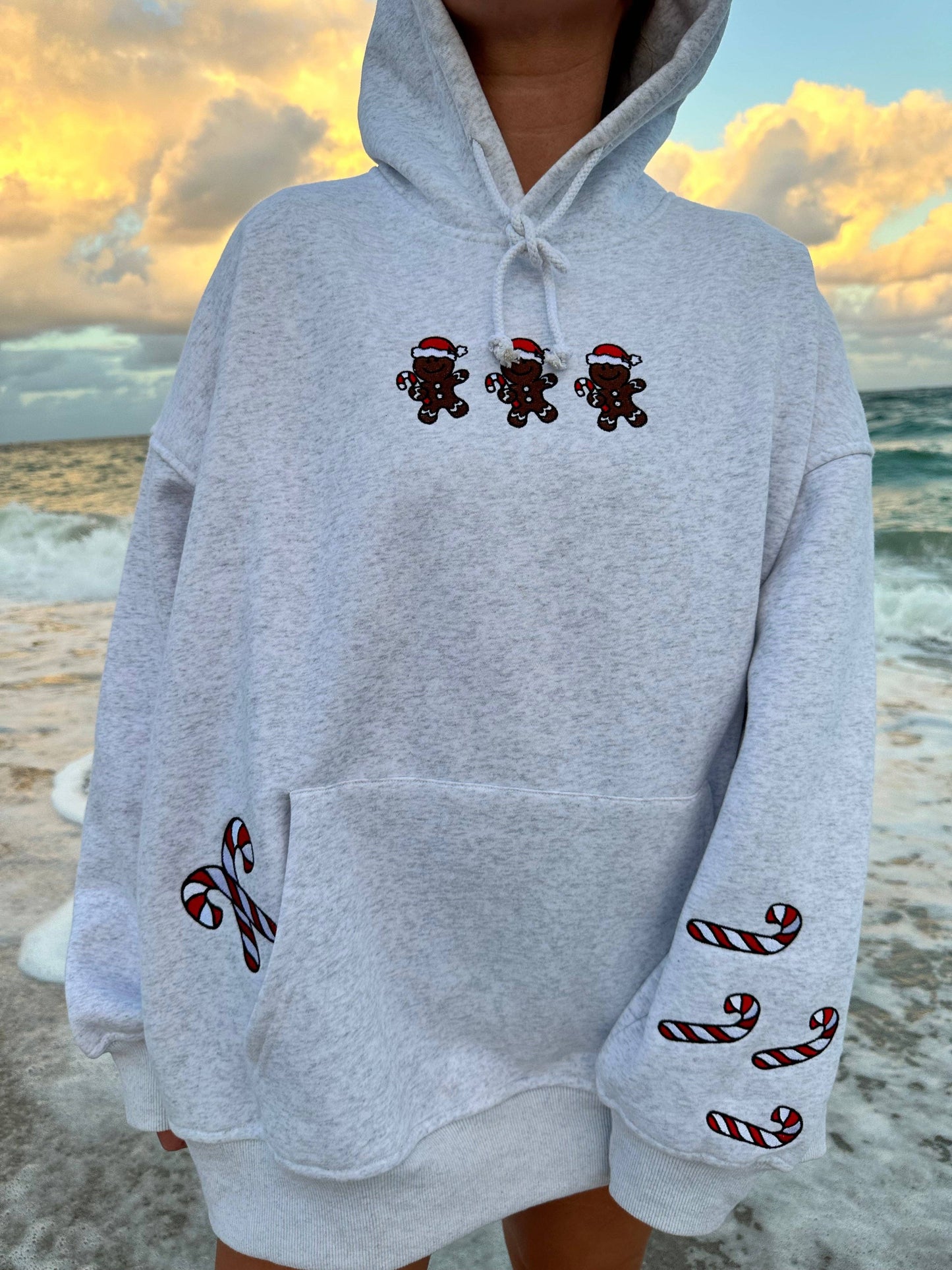 Sunkissed Coconut Gingerbread Recipe Christmas Embroidered Hoodie