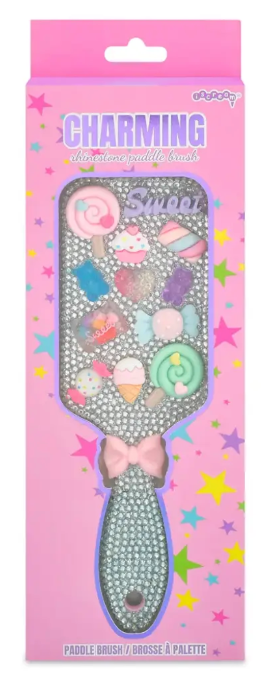 Charming Rhinestone Paddle Brush – Candy Charm Edition