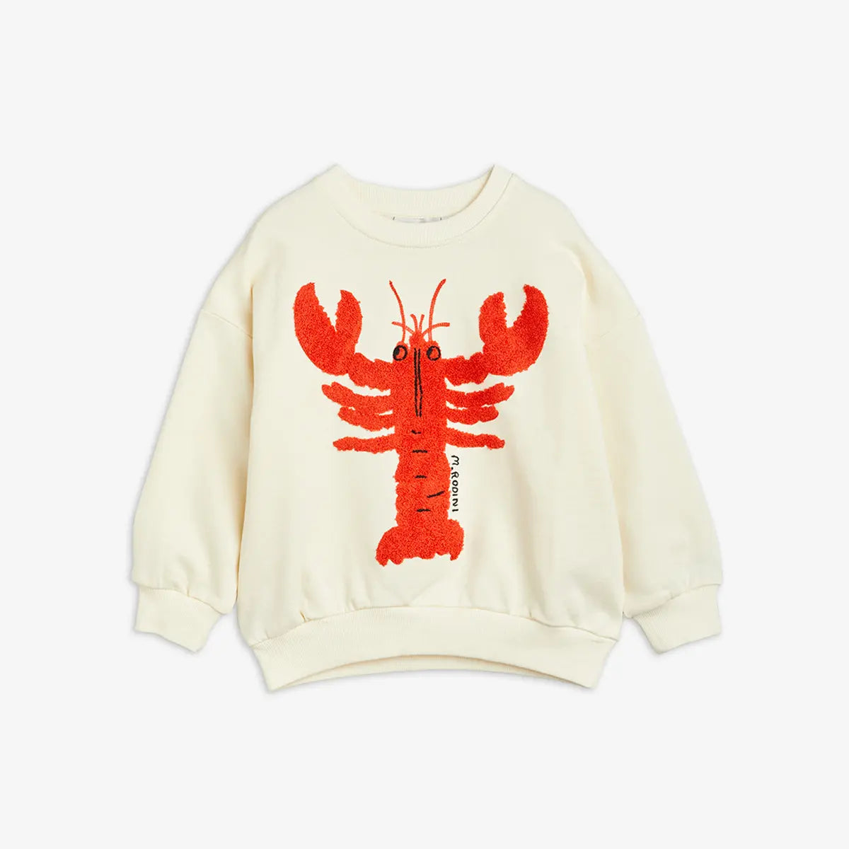 Mini Rodini Lobster Chenille Embroidered Sweatshirt