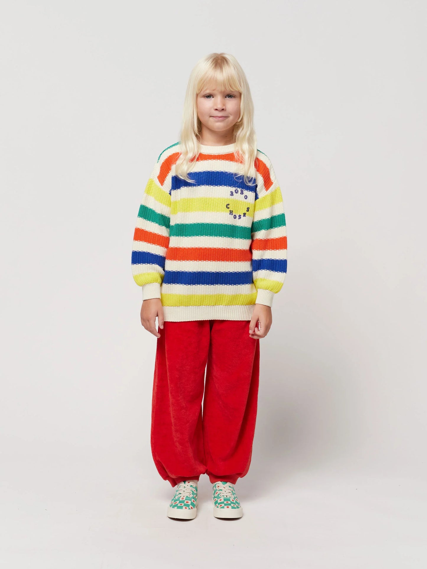 Bobo Choses Multicolor Stripes Beach Sweater