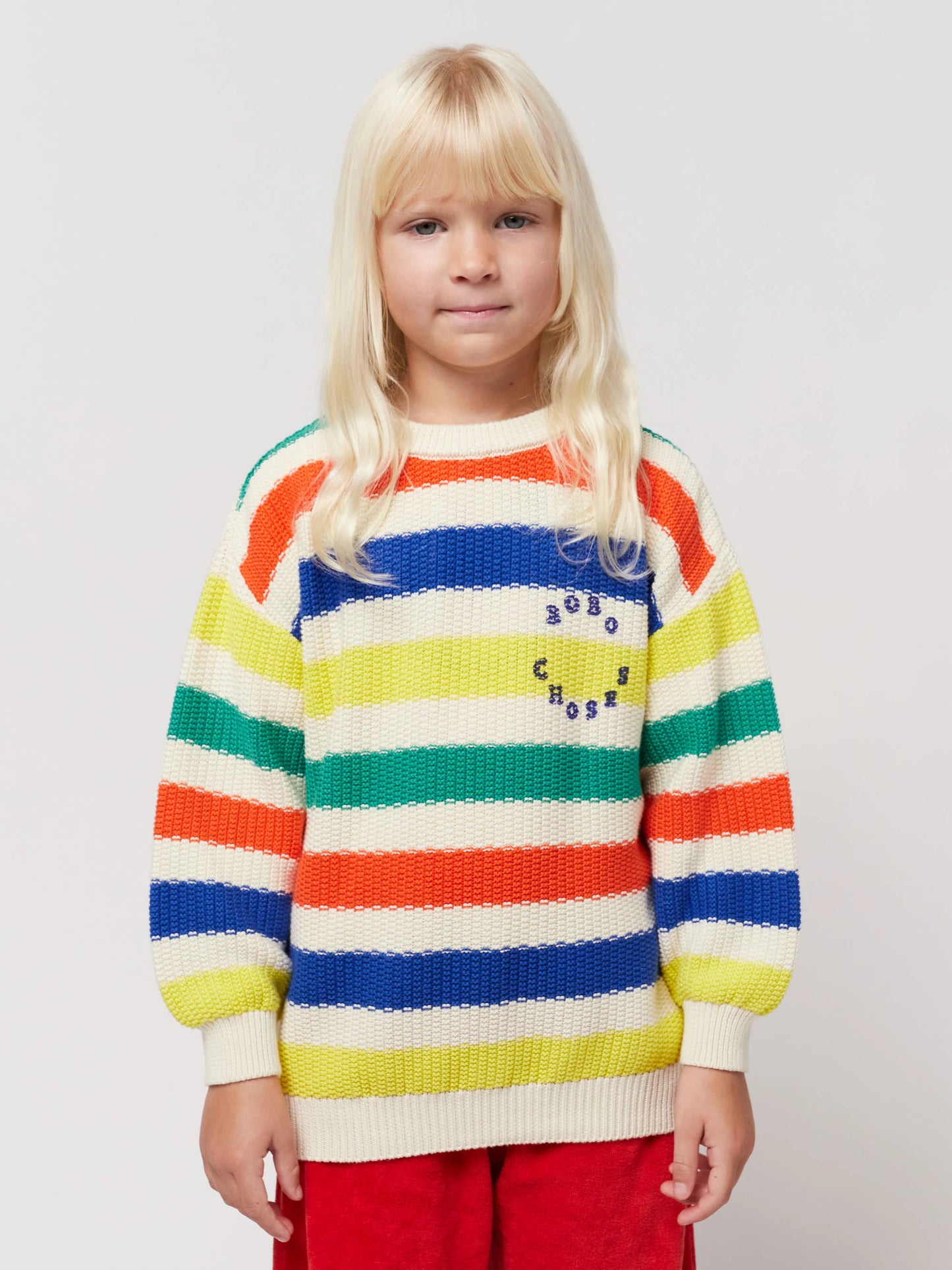 Bobo Choses Multicolor Stripes Beach Sweater