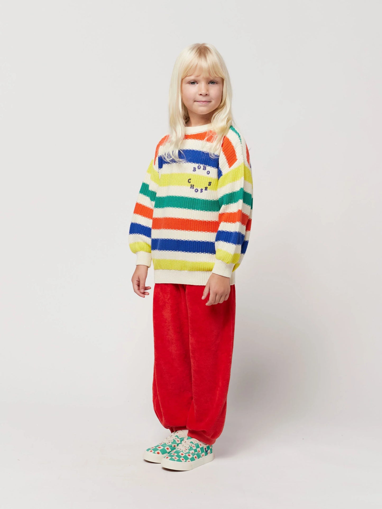 Bobo Choses Multicolor Stripes Beach Sweater