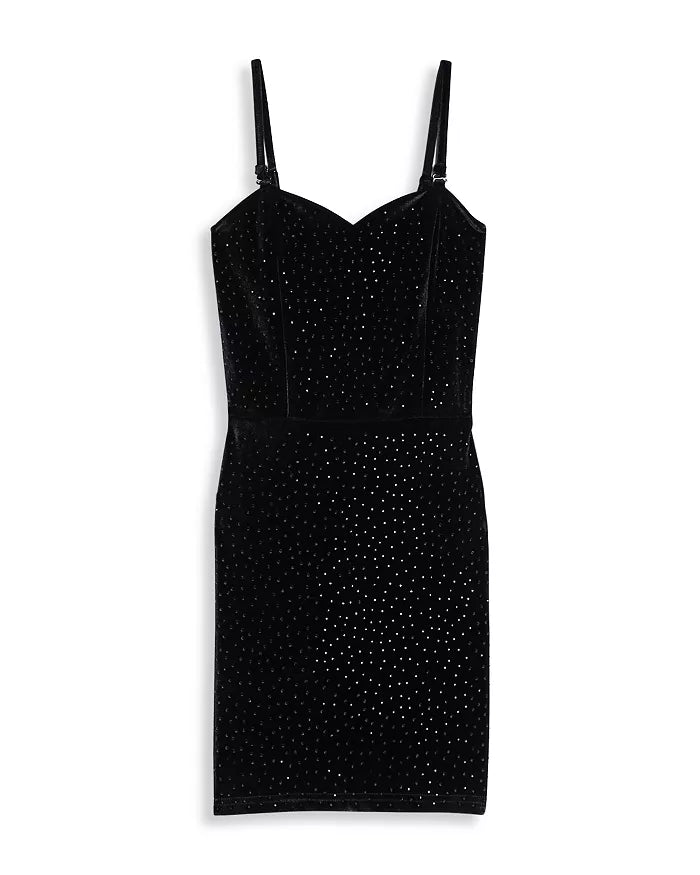 Theme NYC The Serena Dress Black Velour Studs