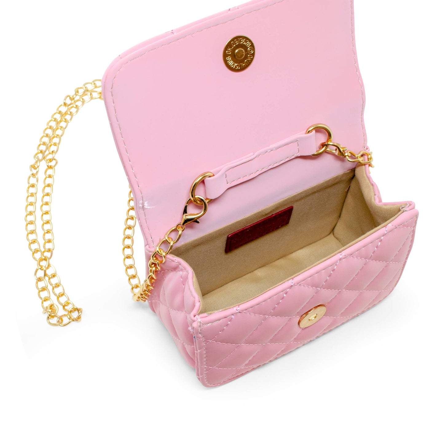 Pearl Handle Message Charm Handbag| Pink