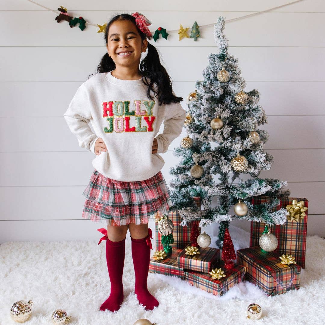 Christmas Plaid Tiered Tutu Skirt