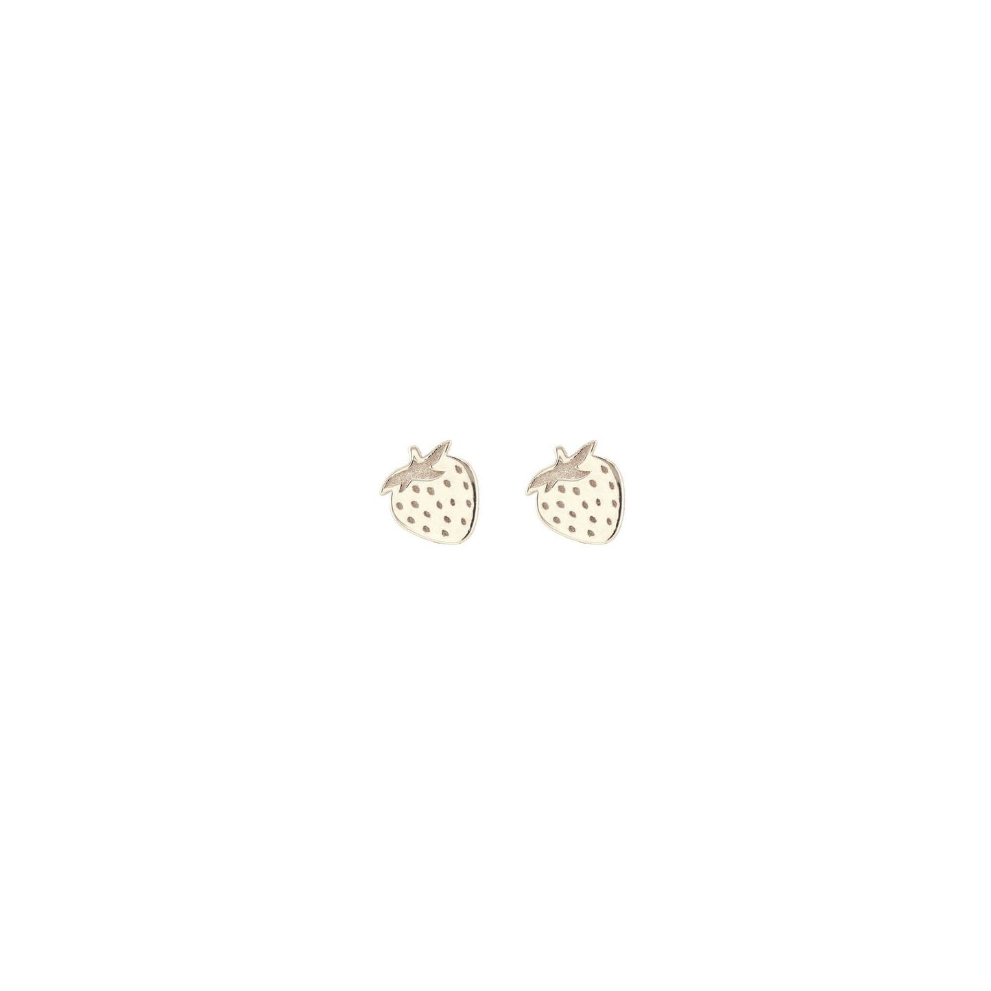 Strawberry Stud Earrings: 18K Gold Vermeil