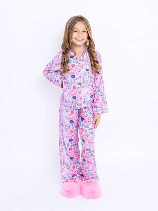Preppy Goose | Girls Abroad Jersey Pajama Set