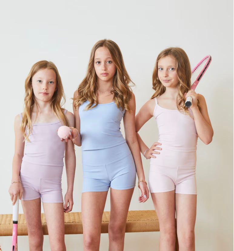 Theme NYC Simone Pastel Blue Tank – Girls Tween Active Tank Top