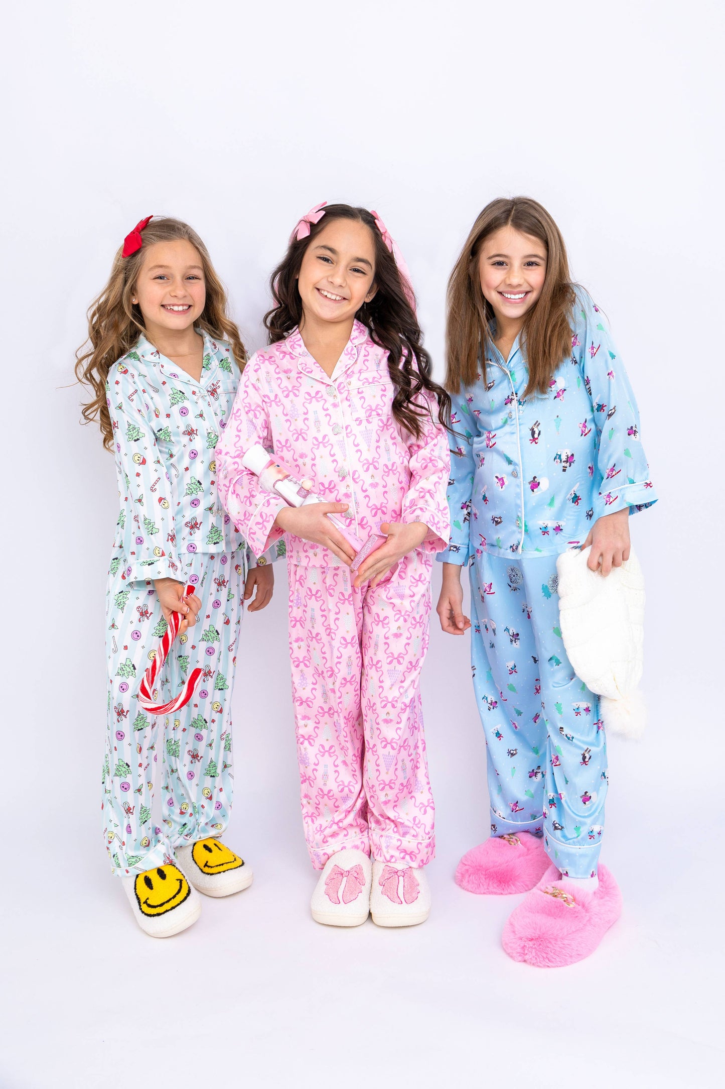 Preppy Goose | Girls Nutcracker Satin Pajama Set