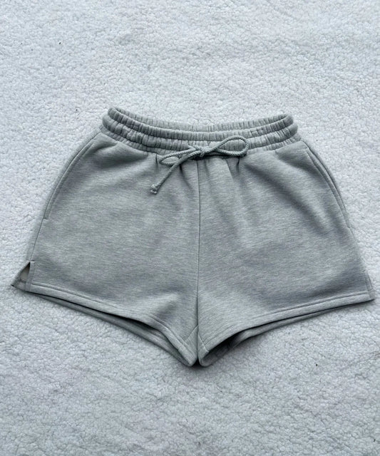 Sunkissed Coconut Basic Blank Shorts | Afternoon Grey