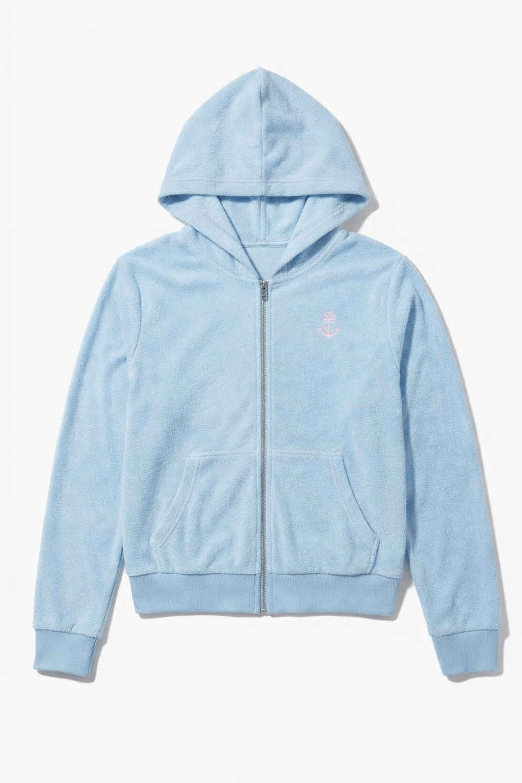 Theme NYC Elle Blue Anchor Terry Zip Hoodie