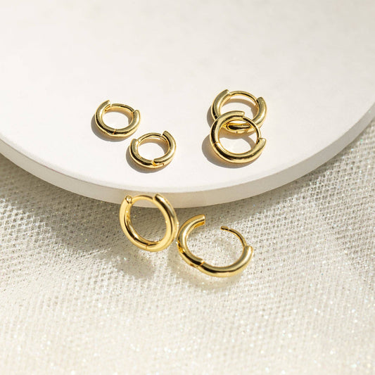 Angel City Hoop Set — 18K Gold Plated, 3 Pairs