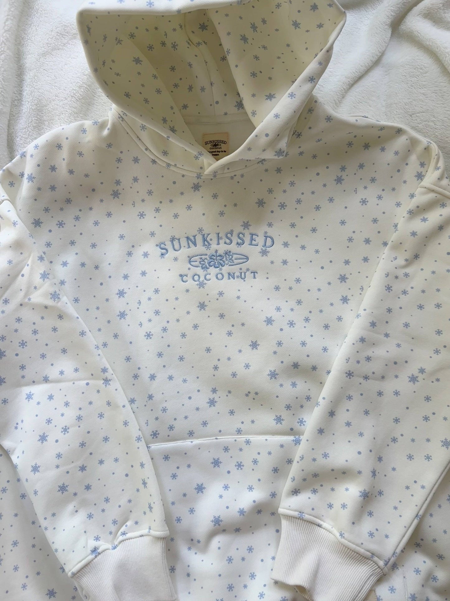 Sunkissed Coconut Snowflake Embroidered Hoodie