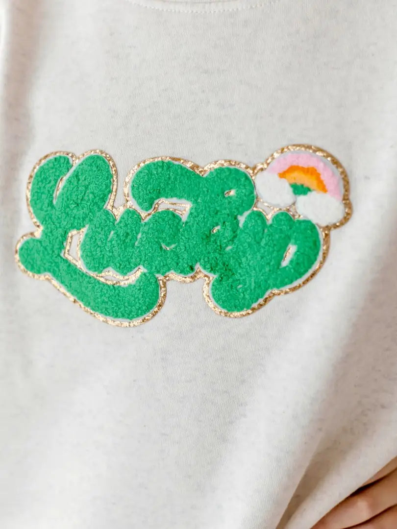 Lucky Script Patch St. Patrick's Day Sweatshirt