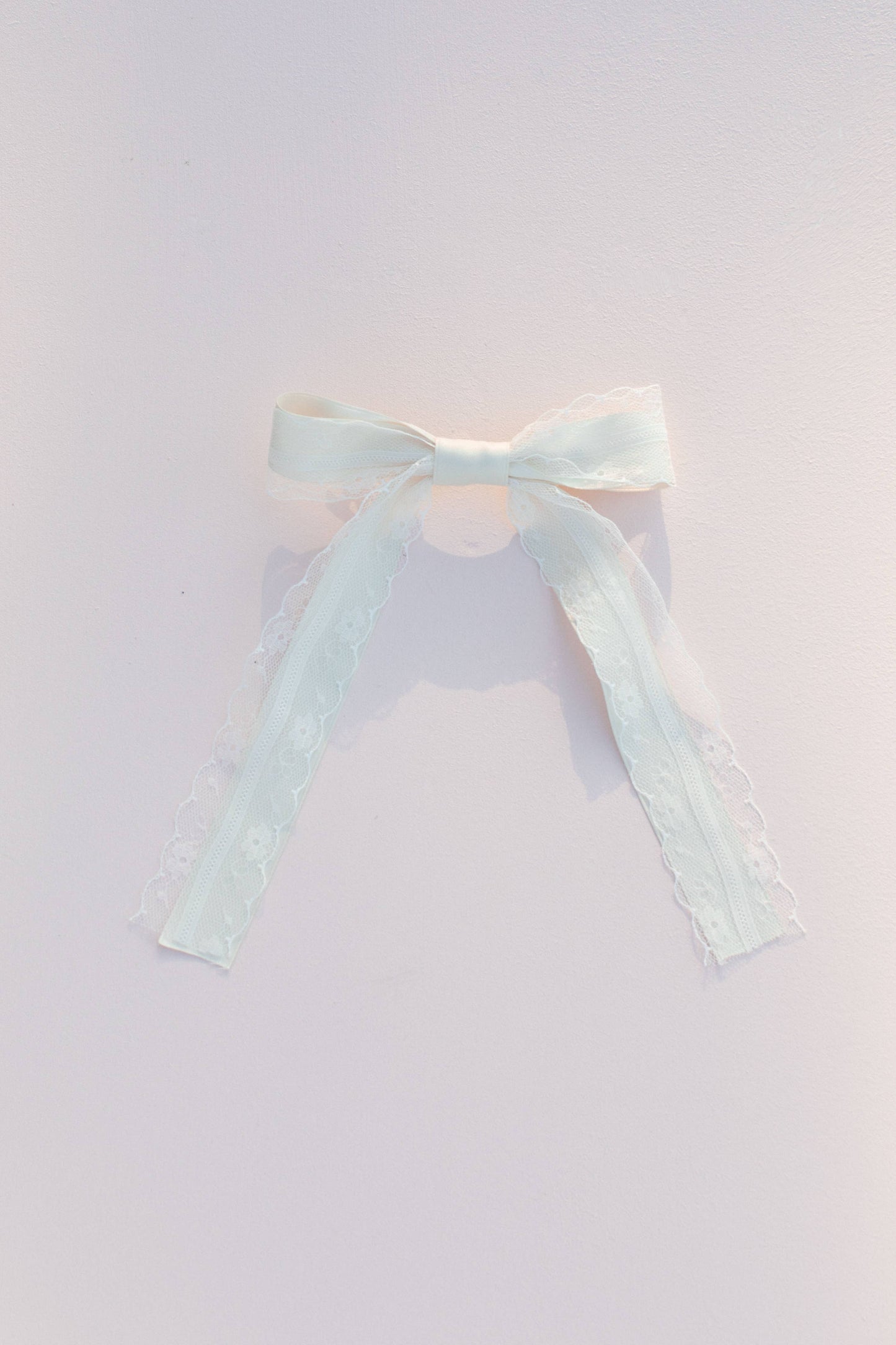 Coquette Lace Bow Hair Clip – 5.75” Satin & Lace Bow