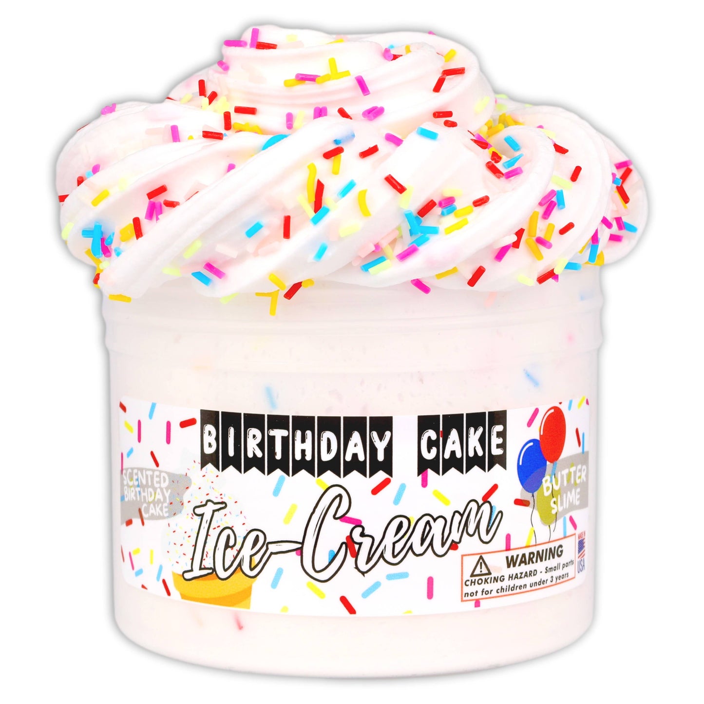 Dope Slimes Birthday Cake Ice Cream: Butter Textured Slime