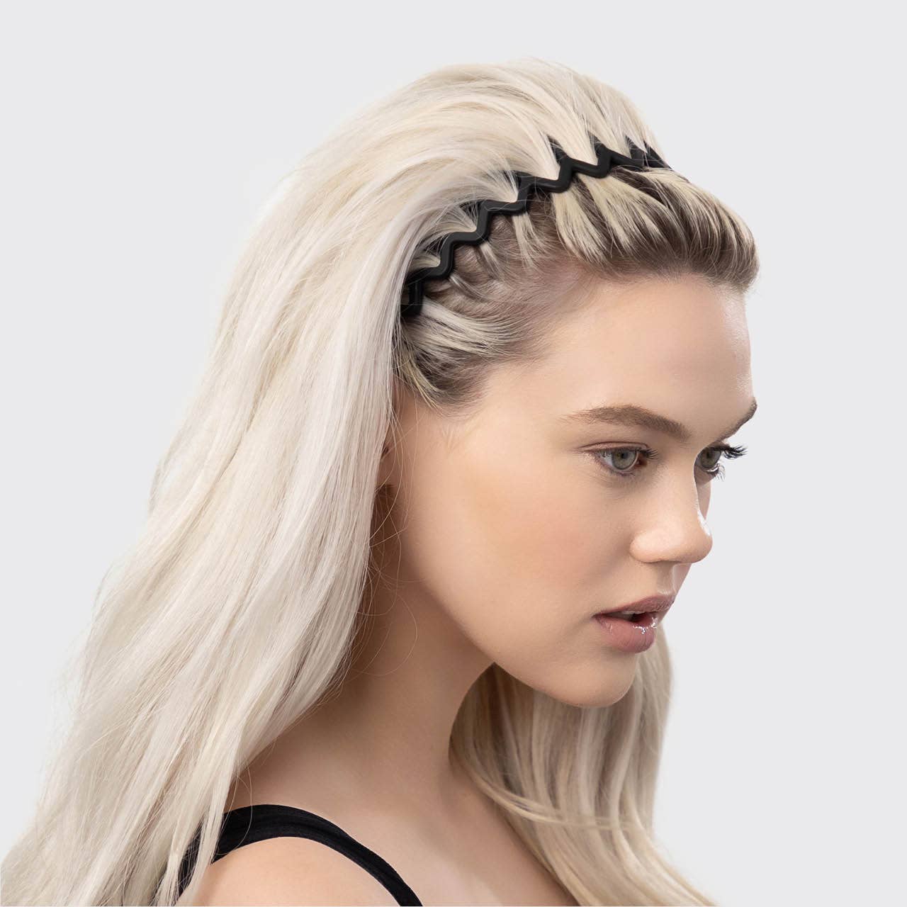 Kitsch Zig Zag Headband – 2pc Set – Black & Tortoise