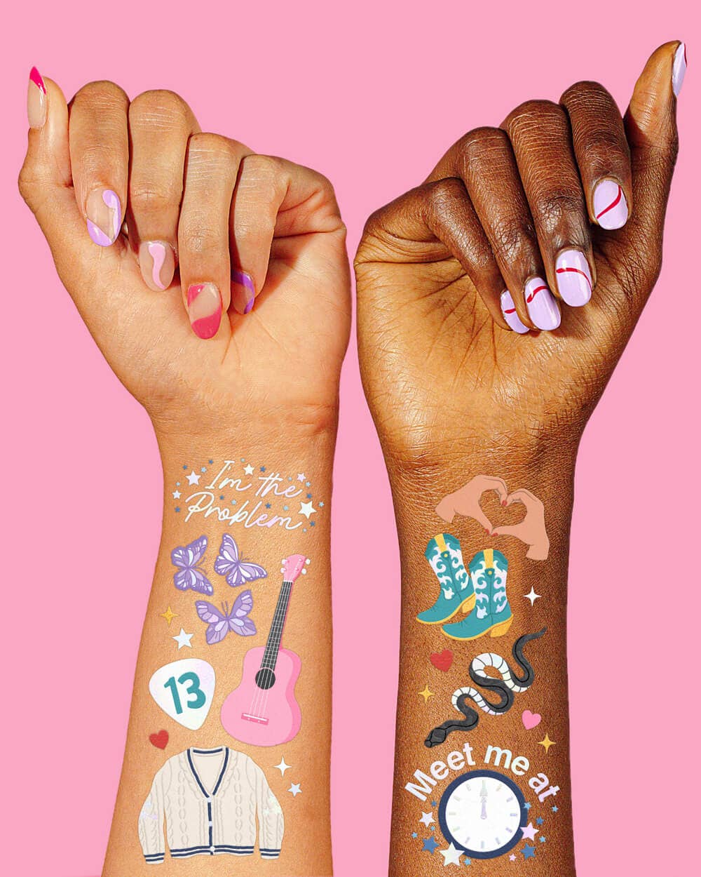 Taylor Swift Eras Temporary Tattoos | Set of 74