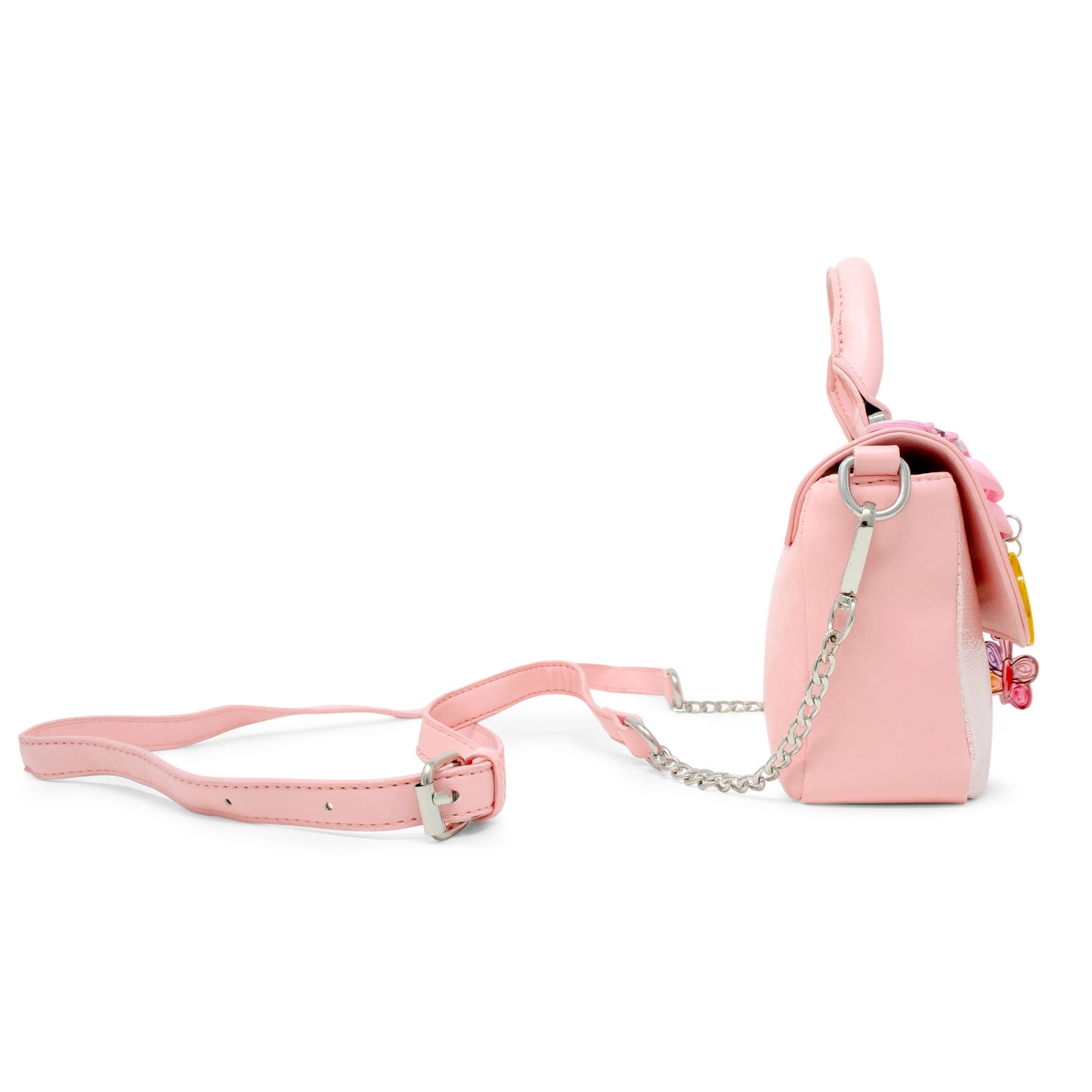 Shiny Baguette Jumbo Chain Bag | Pink