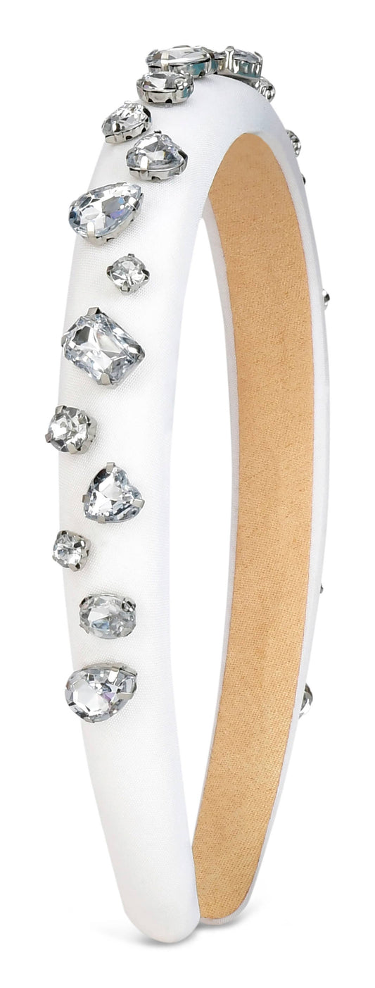 White Gemstone Headband – Sparkle Statement Accessory