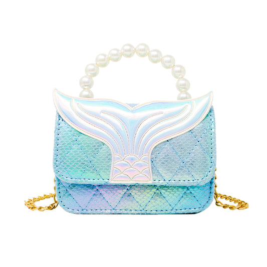 Mermaid Tail Pearl Handbag | Teal