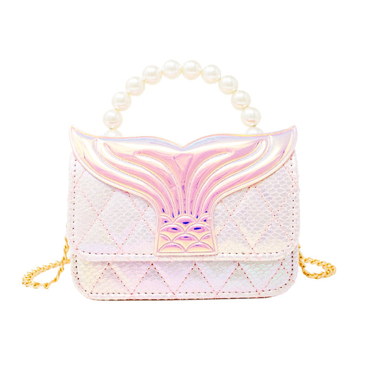 Mermaid Tail Pearl Handbag | Pink